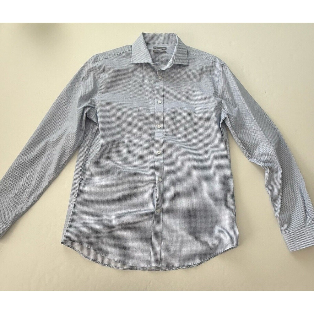 Michael Kors Patterned  SLIM FIT Dress Shirt Size 16 31/35 LARGE Long Sleeve
